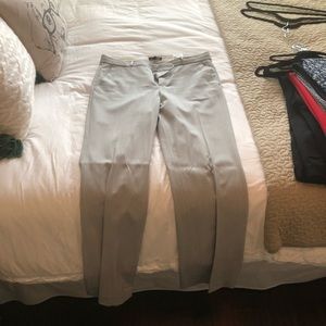 Gray banana republic logan fit wide leg pant 14L